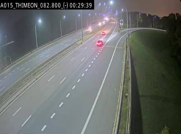 Caméra trafic Belgique - Thiméon - E42, jonction avec A54 (E420) direction La Louvière/Charleroi - BK 82.82