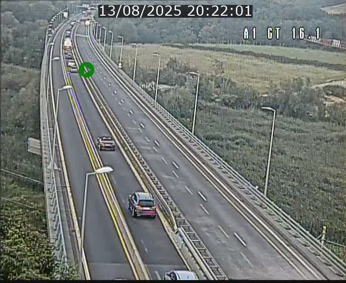 Traffic live webcam Luxembourg Niederanven - A1 direction Allemagne - BK 16.1
