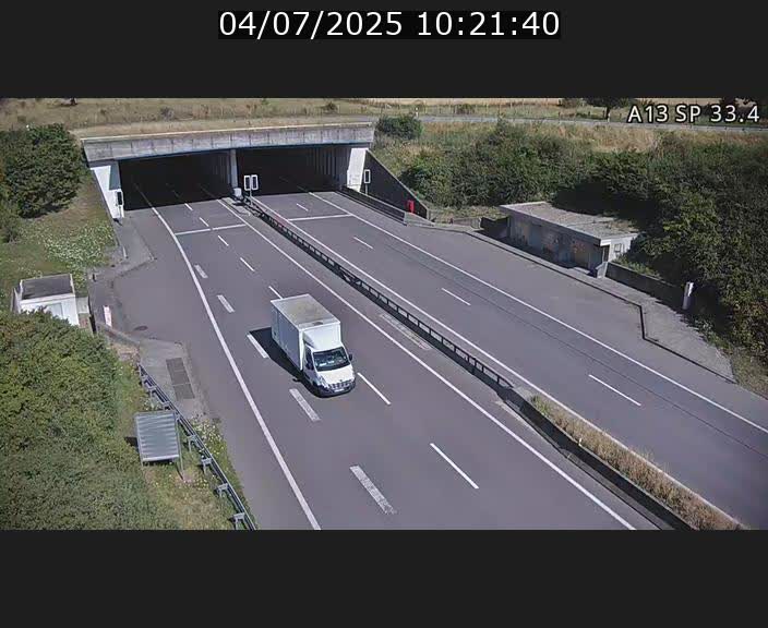 Webcam trafic sur A13 à hauteur d'Altwies en direction de Mondorf-les-bains et en provenance de l'Allemagne