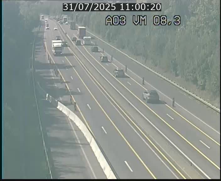 Traffic live webcam Luxembourg Bettembourg - A3 - BK 8.3 - direction France