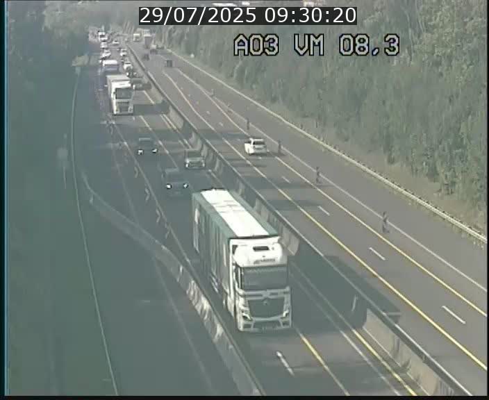 Traffic live webcam Luxembourg Bettembourg - A3 - BK 8.3 - direction France