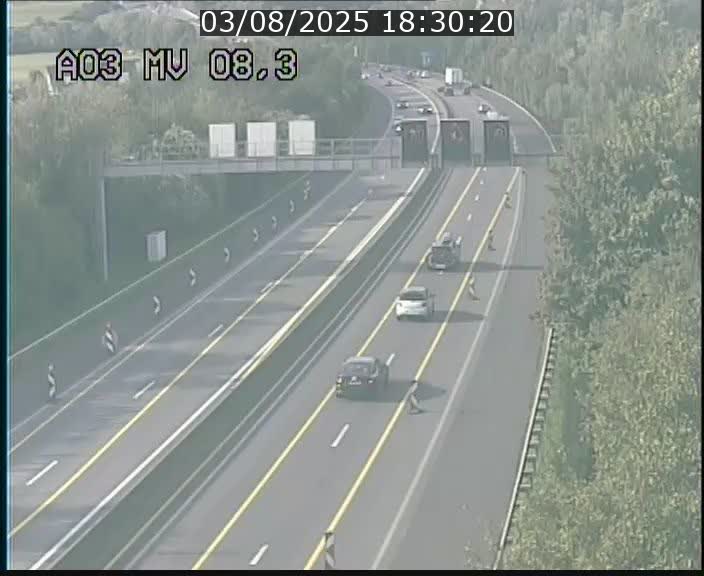 Webcam Autoroute après la Croix de Bettembourg en direction de Luxembourg sur l'A3