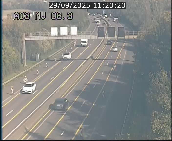 Webcam Autoroute après la Croix de Bettembourg en direction de Luxembourg sur l'A3