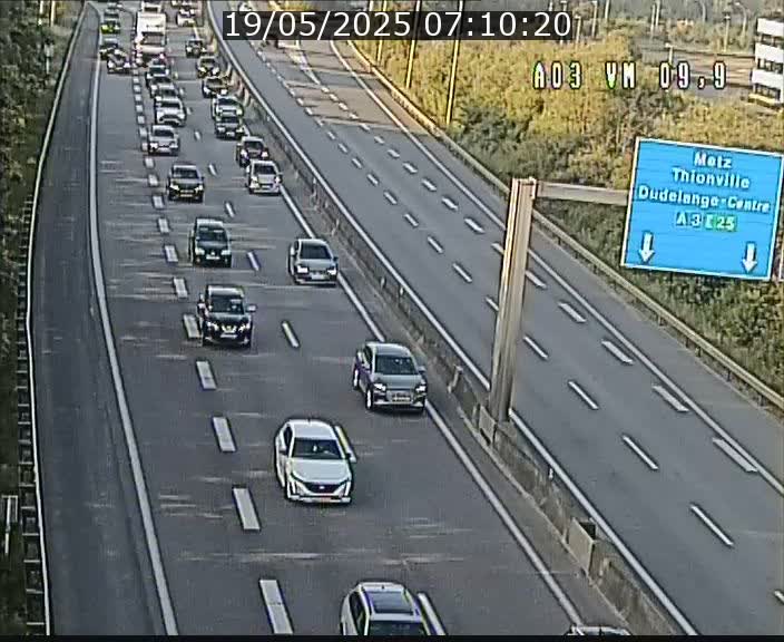 Webcam Autoroute à la Croix de Bettembourg - A3 - BK 9.9 - direction France