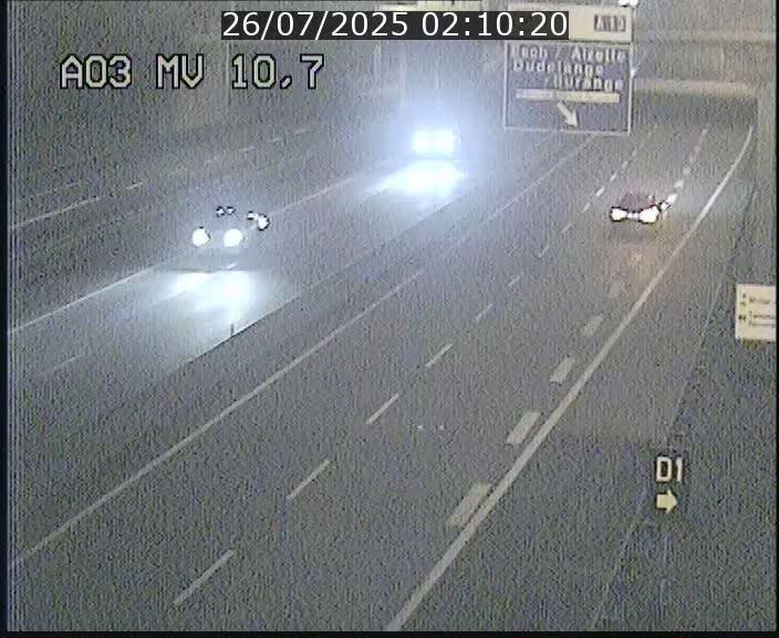 Traffic live webcam Luxembourg Croix de Bettembourg - A3 - BK 10.7 - direction France