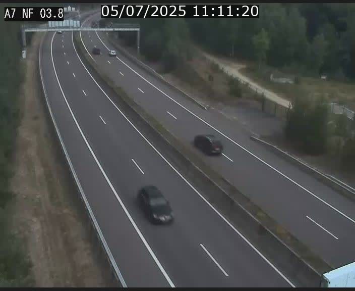 Webcam autoroute A7 au Luxembourg à la sortie du Tunnel Stafelter vers le Nord