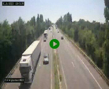 Webcam routière à la fin de la N10, en périphérique ouest d'Angouleme, proche de la jonction avec l'A10