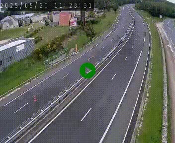 Caméra autoroute A75 à hauteur du col du rocher blanc en direction de Montpellier