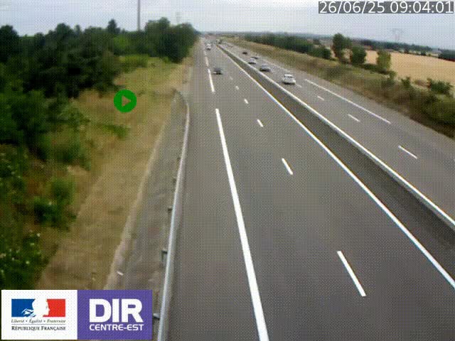 Webcam sur le contournement de Valence, sur la Nationale 7, à la jonction avec la N532, caméra orientée vers Grenoble