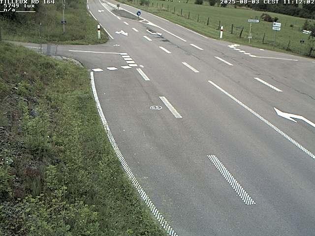 Webcam sur la RD164 à Tilleux. Vue orientée vers Neufchâteau