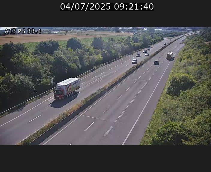 Webcam trafic sur A13 à hauteur de Mondorf-les-Bains en direction d'Altwies