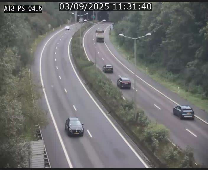 Traffic live webcam Luxembourg Differdange - A13 direction Esch-sur-Alzette - BK 4.5