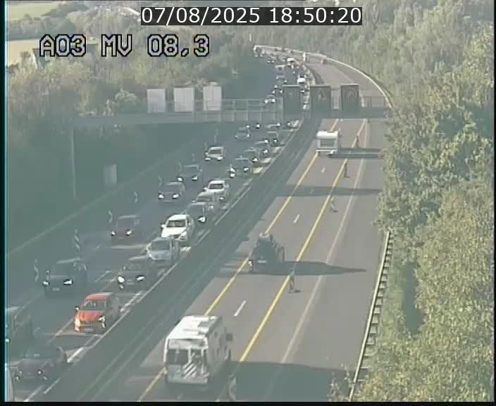 Webcam Autoroute après la Croix de Bettembourg en direction de Luxembourg sur l'A3