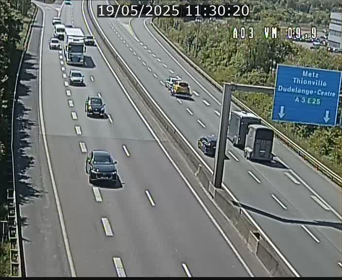 Webcam Autoroute à la Croix de Bettembourg - A3 - BK 9.9 - direction France