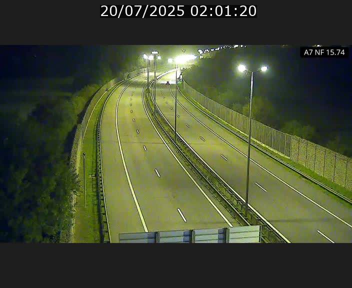 Caméra trafic Luxembourg - A7, Tunnel Mersch, entrée nord, direction Lorentzweiler