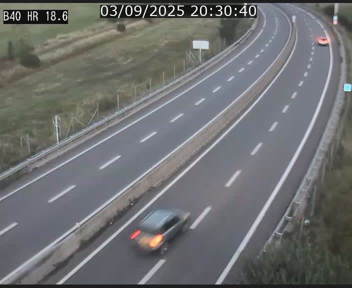 Webcam sur la route de liaison entre Micheville et Esch-Belval à la frontière entre le Luxembourg et la France. Vue orientée vers la Lorraine.