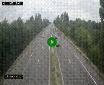 Webcam routière à la fin de la N10, en périphérique ouest d'Angouleme, proche de la jonction avec l'A10