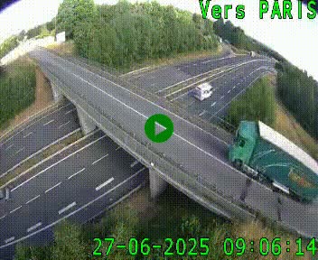Clone of Caméra routière sur l'autoroute A20 au nord de Limoges, à la jonction avec la N520. Vue orientée vers Paris