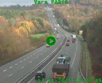 Caméra routière sur l'autoroute A20 à Bessines-sur-Gartempe. Vue orientée vers Paris
