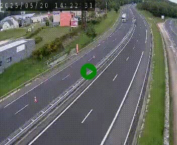 Caméra autoroute A75 à hauteur du col du rocher blanc en direction de Montpellier
