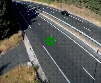 Caméra autoroute A75 à hauteur du col des Issartets en direction de Montpellier