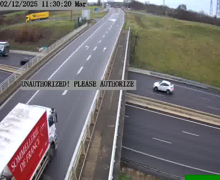 Caméra de trafic sur D1 (France) à Argancy, orientée vers Thionville, permettant d’évaluer fluidité, incidents et densité automobile.