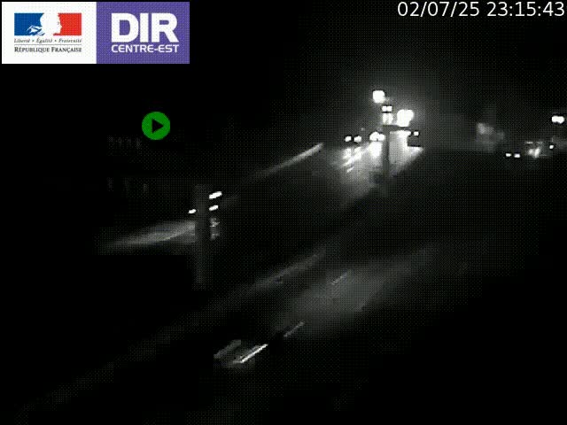 Caméra de circulation routière sur le boulevard périphérique Laurent Bonnevay de Lyon (D383) à hauteur de Bron, avant la jonction avec l'A43. Vue orientée vers l'échangeur