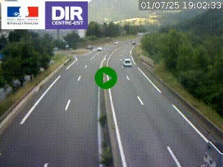 Caméra sur la Nationale 90 (N90) à La Léchère, en direction et à proximité d'Albertville