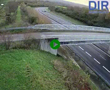 Webcam sur A84 à hauteur de Pont-Farcy, au niveau du pont autoroutier sur la Vire, au sud de Saint-Lô