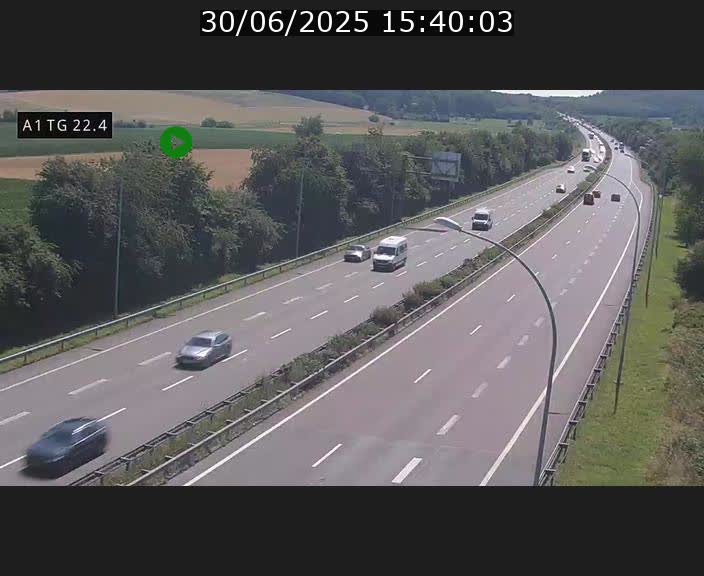 Traffic live webcam Luxembourg Flaxweiler - A1 direction Luxembourg - BK 22.4