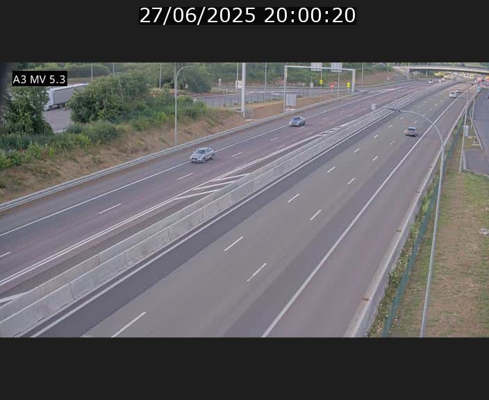 Webcam à l'Aire de Berchem au Luxembourg sur l'A3. Vue orientée vers la France