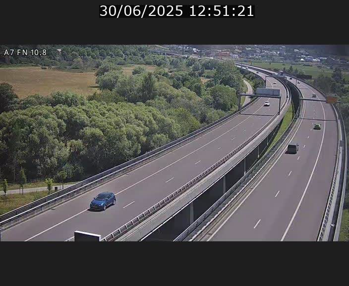 Caméra trafic Luxembourg - A7, Tunnel Gousselerbierg, sortie sud, direction rond-point Lorentzweiler (BK 10.8)