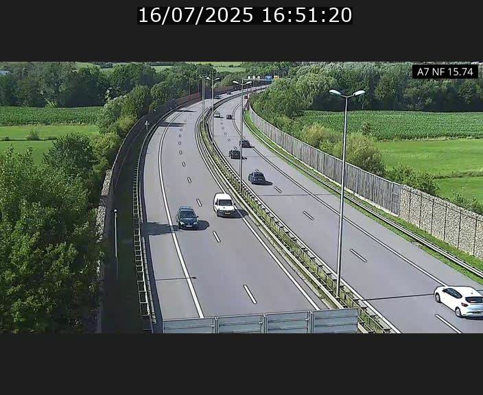 Caméra trafic Luxembourg - A7, Tunnel Mersch, entrée nord, direction Lorentzweiler