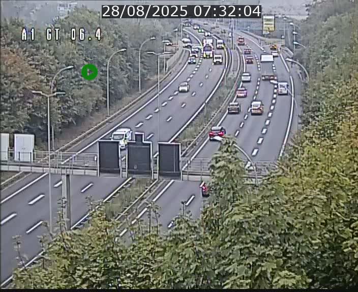 Traffic live webcam Luxembourg Hamm - A1 direction Sandweiler - BK 6.4