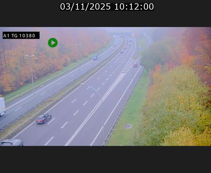 Traffic live webcam Luxembourg Senningerberg - A1 direction Luxembourg Kirchberg - BK 10.3