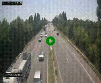 Webcam routière à la fin de la N10, en périphérique ouest d'Angouleme, proche de la jonction avec l'A10