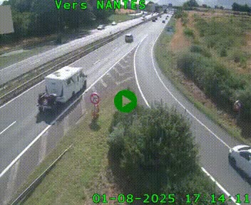 Webcam N147 au nord de Poitiers et à la jonction avec la A10