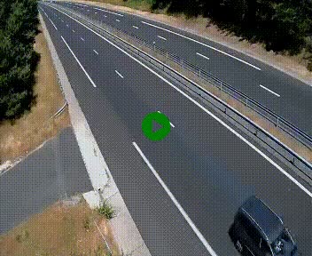 Caméra autoroute A75 à hauteur du col des Issartets en direction de Montpellier