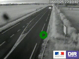 Webcam routière sur la RN7 à hauteur de Toulon-sur-Allier, entre Moulins et Vichy