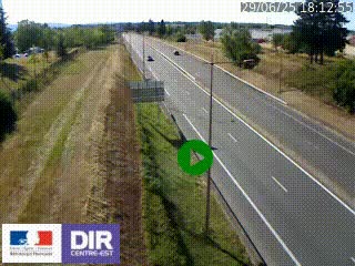 Webcam à Mably, à proximité de Roanne en direction de Moulins sur la N7