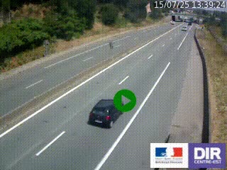 Caméra autoroutière sur l'A47 à hauteur de Givors, a proximité de Lyon. La webcam est orientée vers Lyon