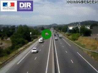 Caméra autoroute à Saint-Etienne (Les Littes) à hauteur du Ikea Saint-Etienne sur l'A72 en direction de Roanne