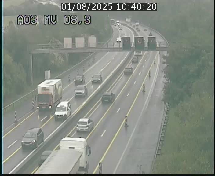 Webcam Autoroute après la Croix de Bettembourg en direction de Luxembourg sur l'A3