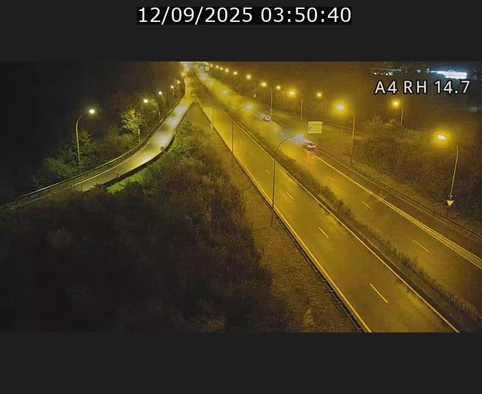 Traffic live webcam Luxembourg Jonction Lankelz - A4 - BK 14.7 - direction Luxembourg
