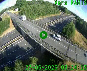 Clone of Caméra routière sur l'autoroute A20 au nord de Limoges, à la jonction avec la N520. Vue orientée vers Paris