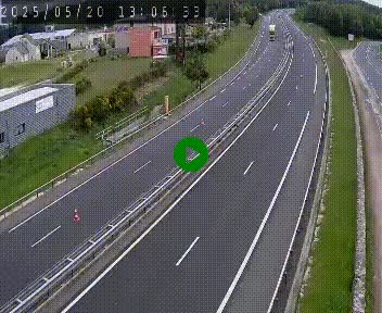 Caméra autoroute A75 à hauteur du col du rocher blanc en direction de Montpellier