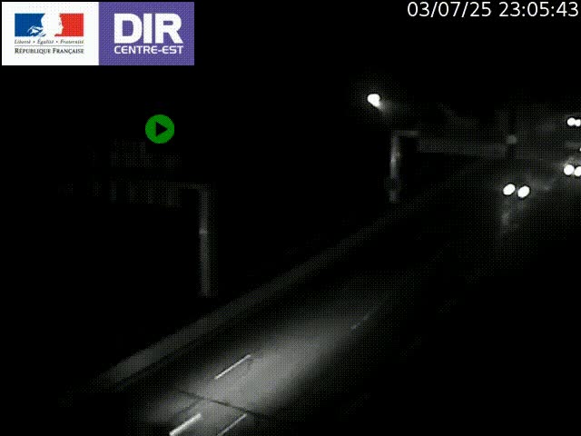 Caméra de circulation routière sur le boulevard périphérique Laurent Bonnevay de Lyon (D383) à hauteur de Bron, avant la jonction avec l'A43. Vue orientée vers l'échangeur