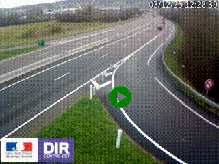 Webcam routière sur la RN6 à Auxerre, à hauteur de la sortie Monéteau, en direction de l'A6 (Gurgy)