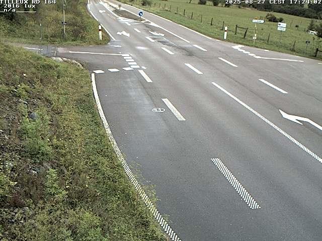 Webcam sur la RD164 à Tilleux. Vue orientée vers Neufchâteau