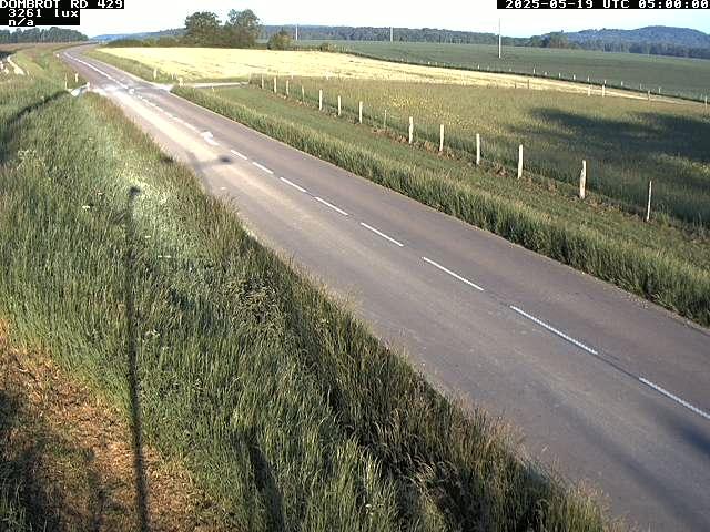 Webcam à Dombrot-le-Sec dans le département des Vosges sur la D429 à 407 mètres d'altitude